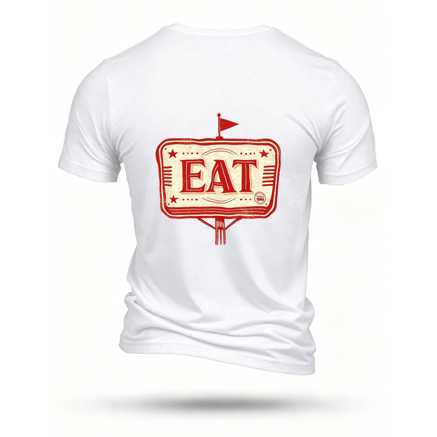 White T-shirt, back print