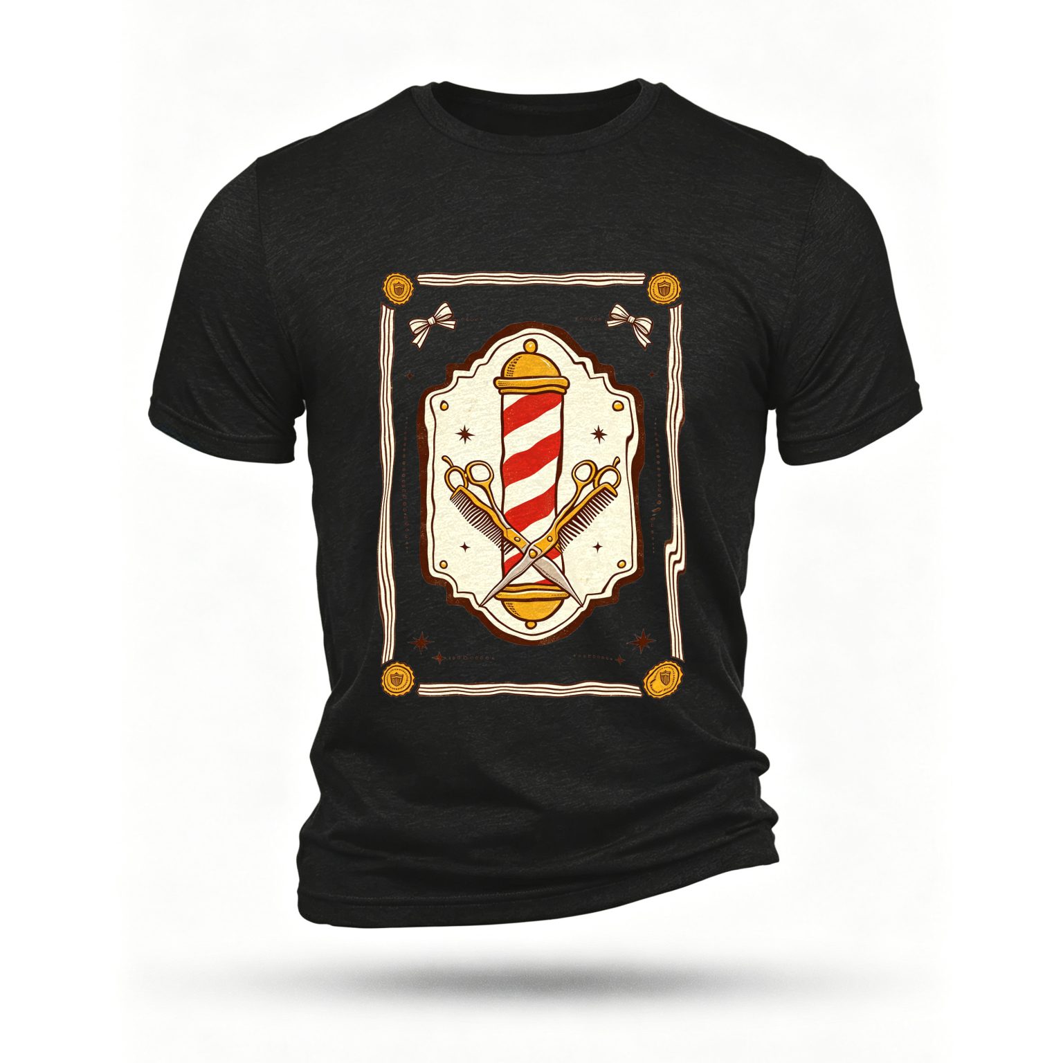 Black T-shirt, front print