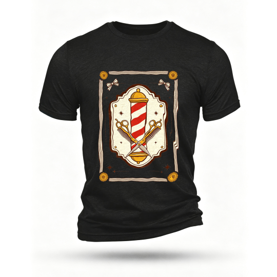 Black T-shirt, front print