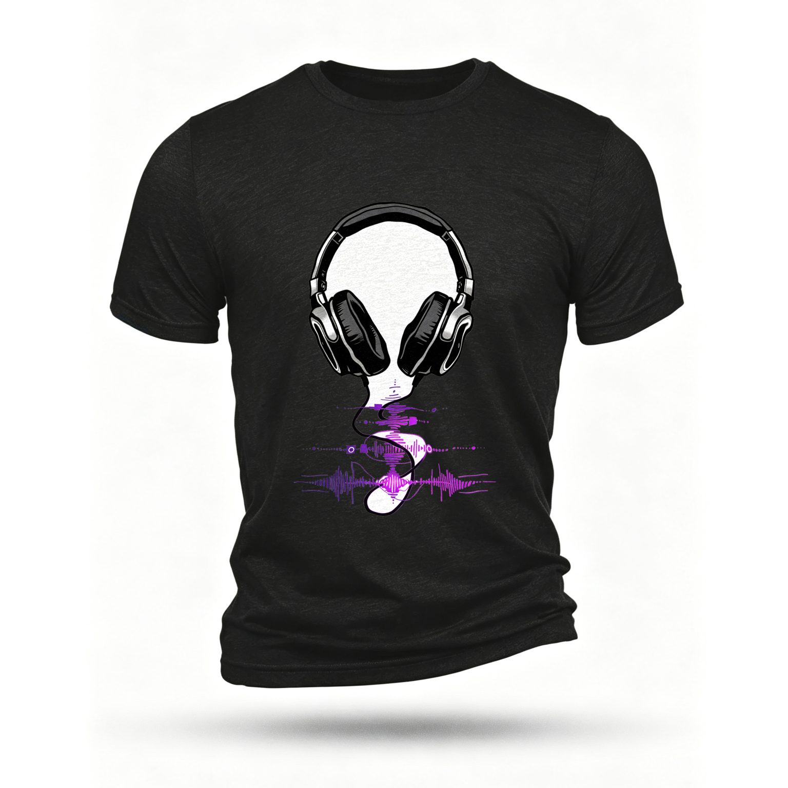 Black T-shirt, front print