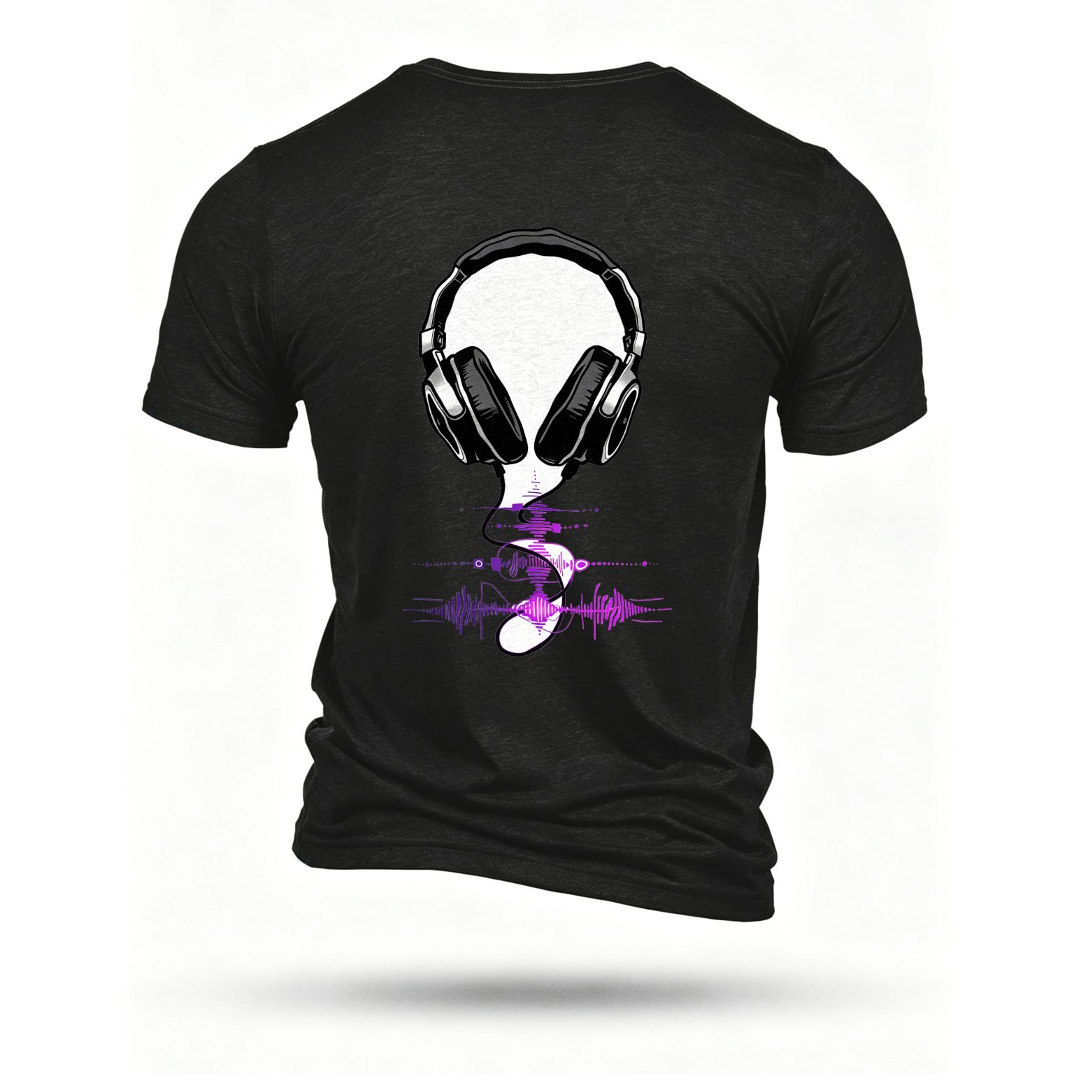 Black T-shirt, back print