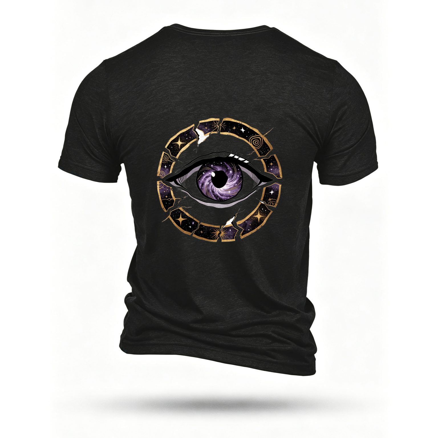 Black T-shirt, back print