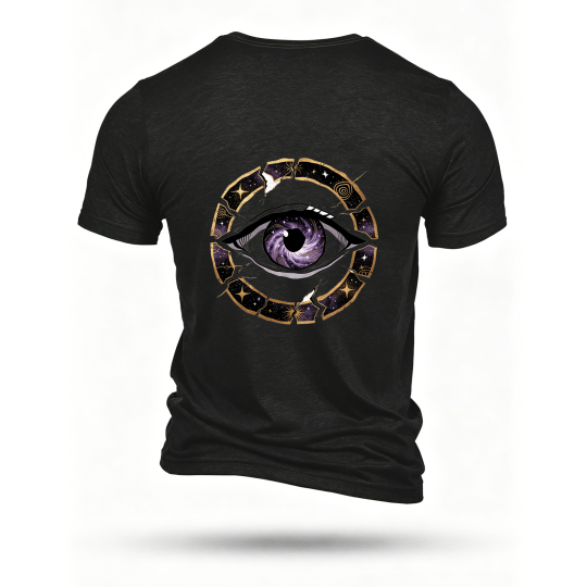 Black T-shirt, back print