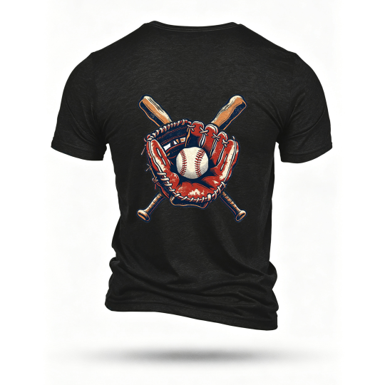 Black T-shirt, back print