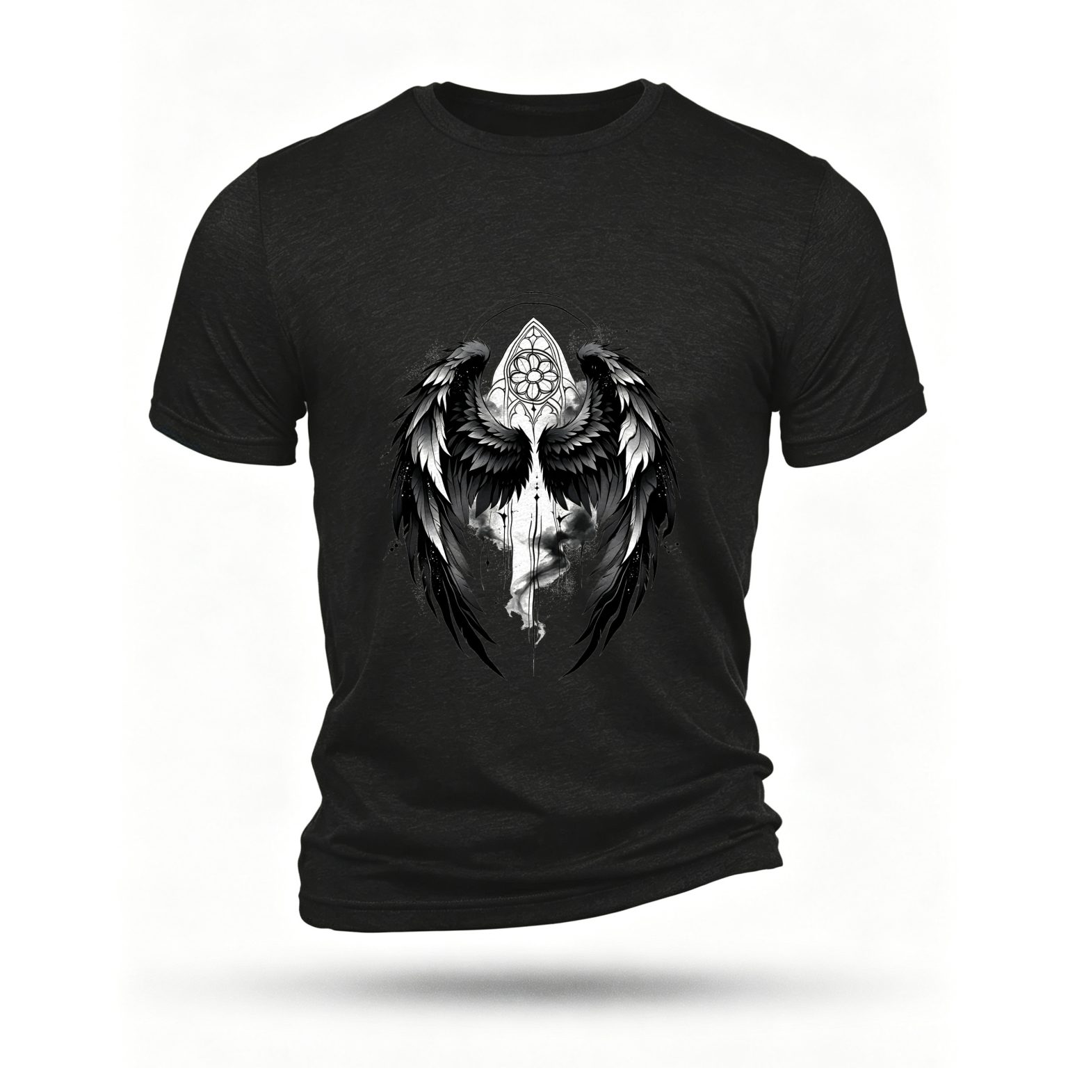 Black T-shirt, front print