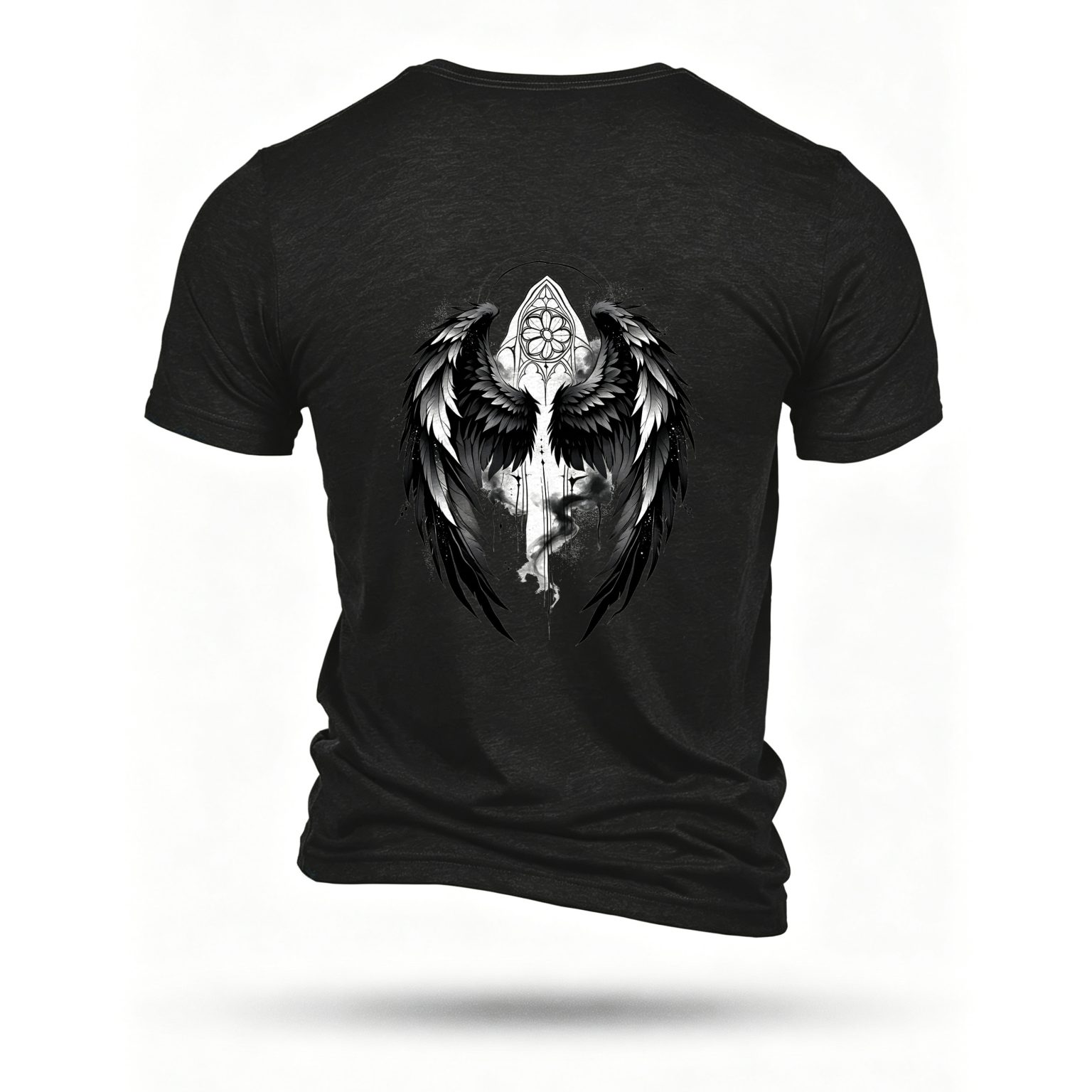 Black T-shirt, back print