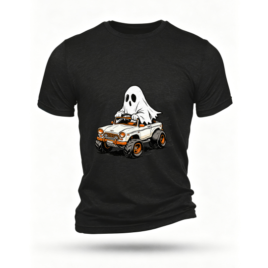 Black T-shirt, front print