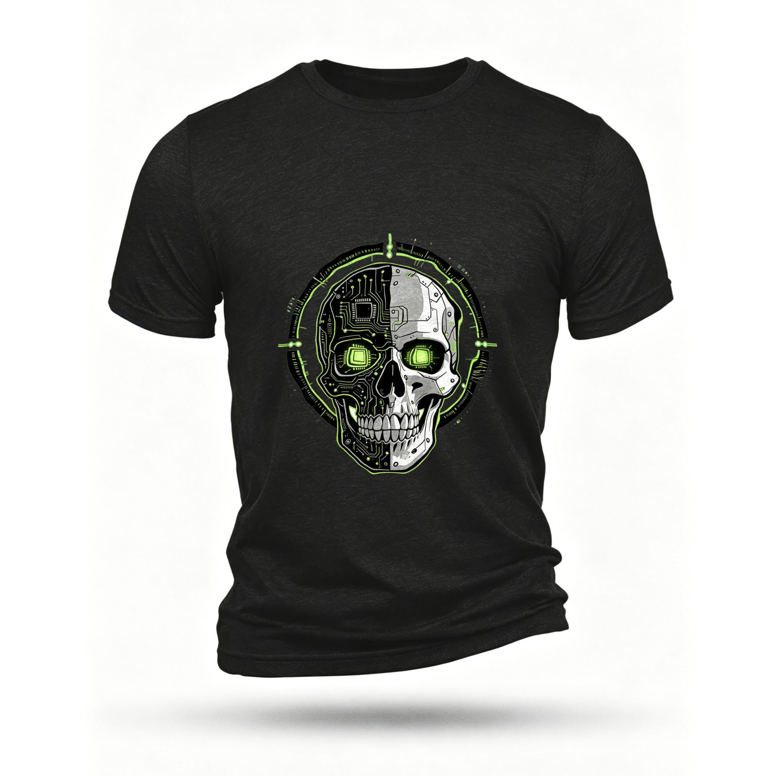 Black T-shirt, front print