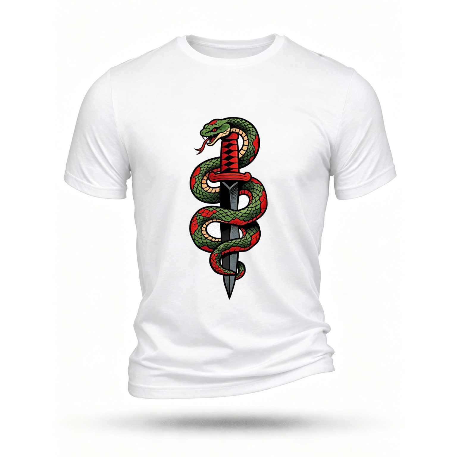 White T-shirt, front print