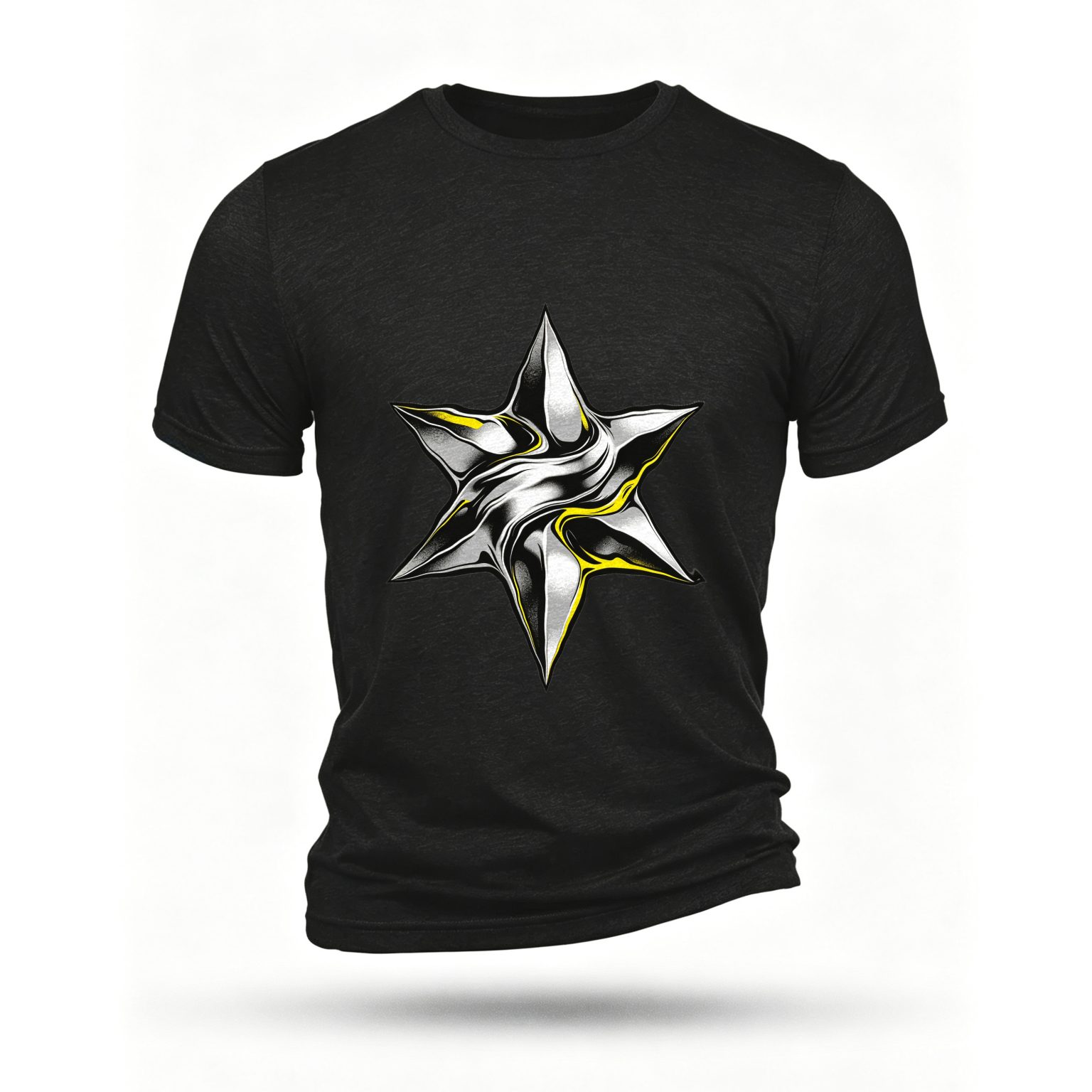 Black T-shirt, front print