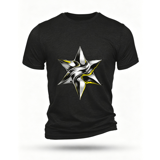 Black T-shirt, front print