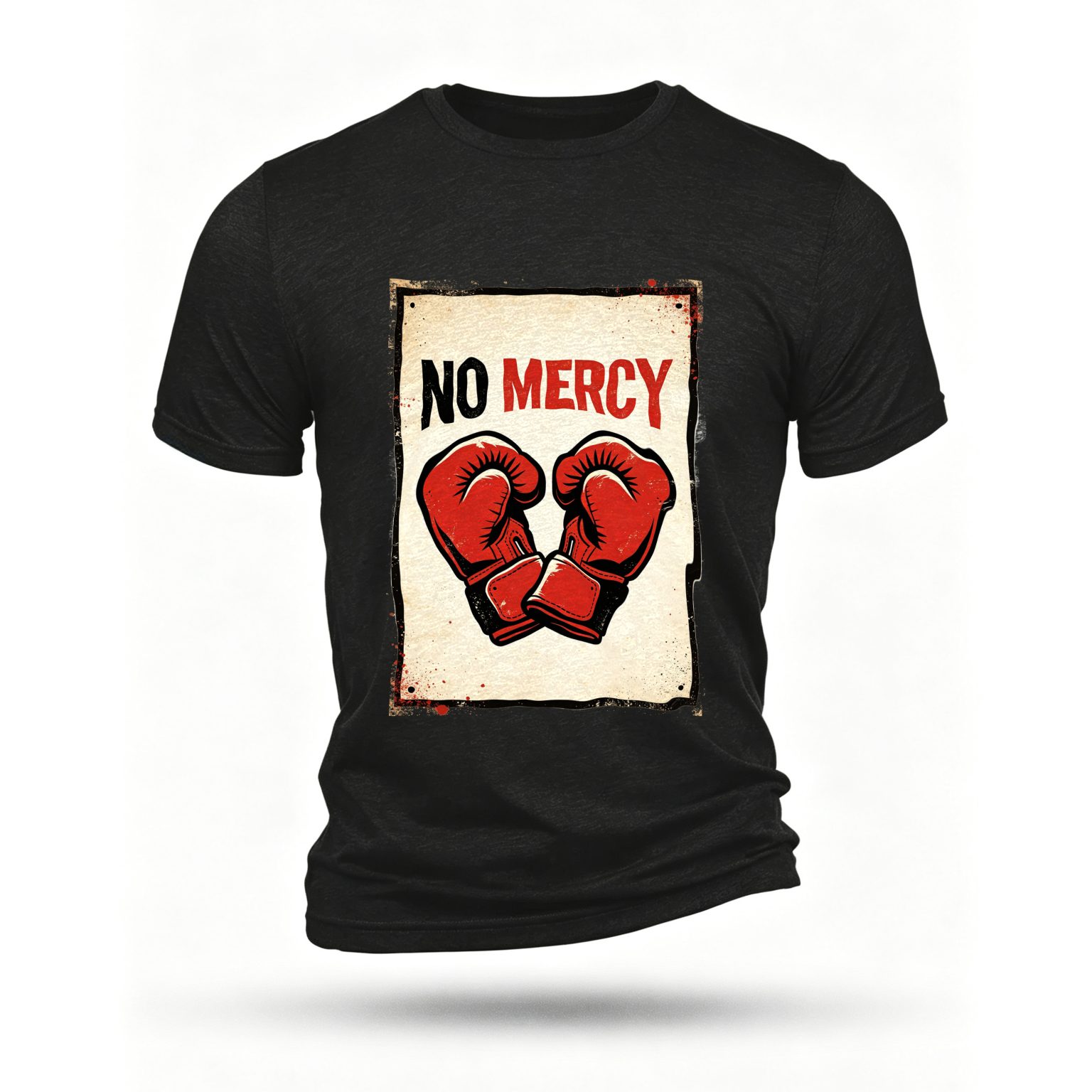 Black T-shirt, front print