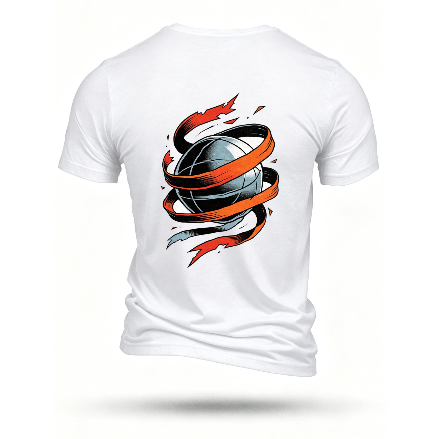 White T-shirt, back print