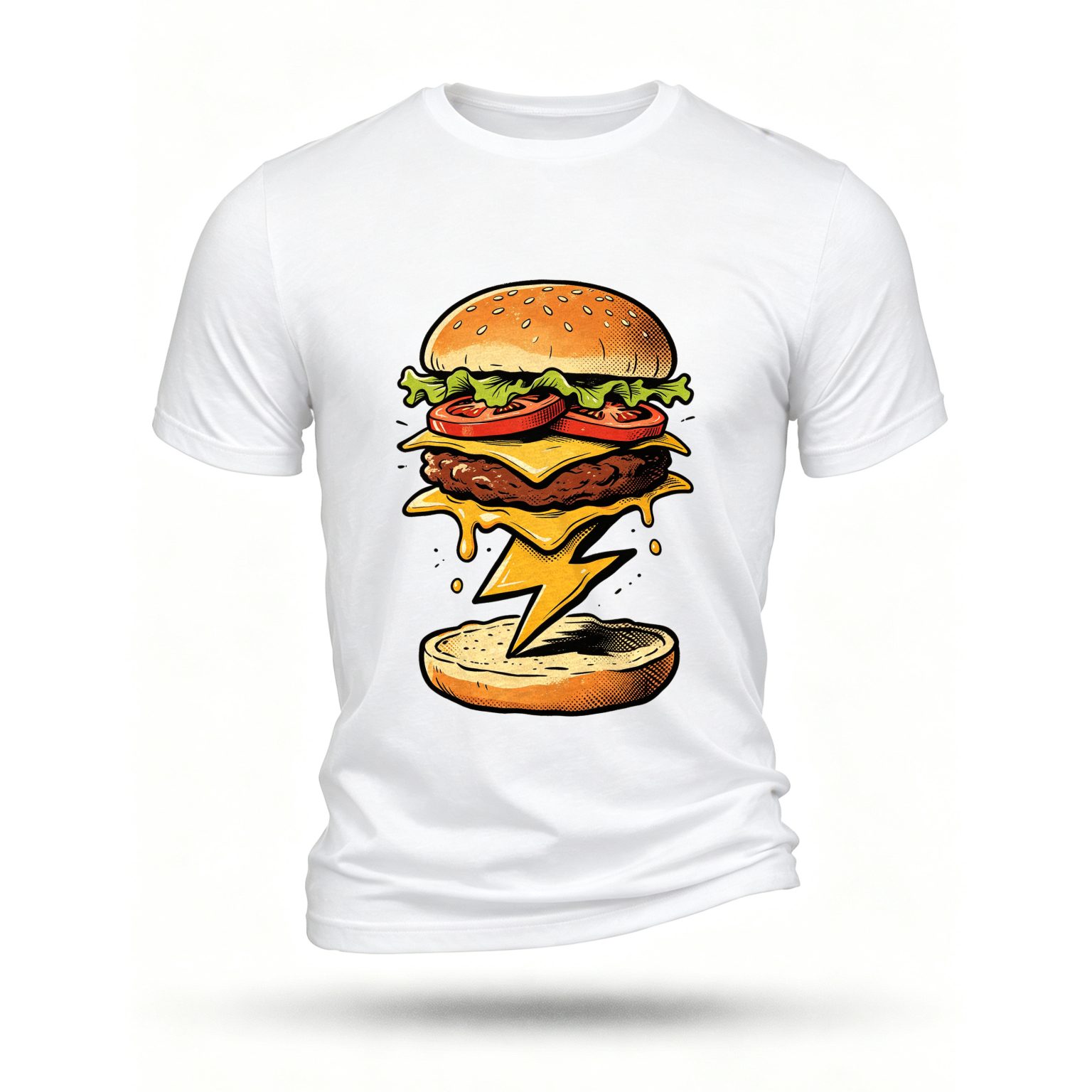 White T-shirt, front print