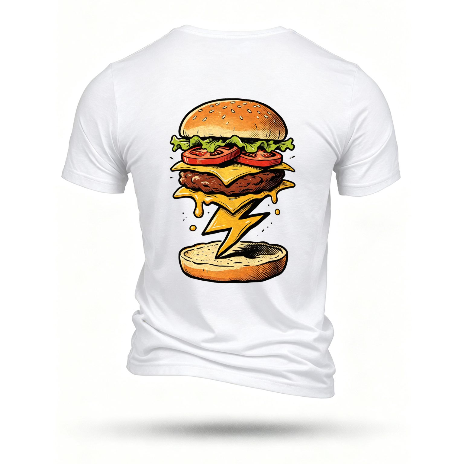 White T-shirt, back print