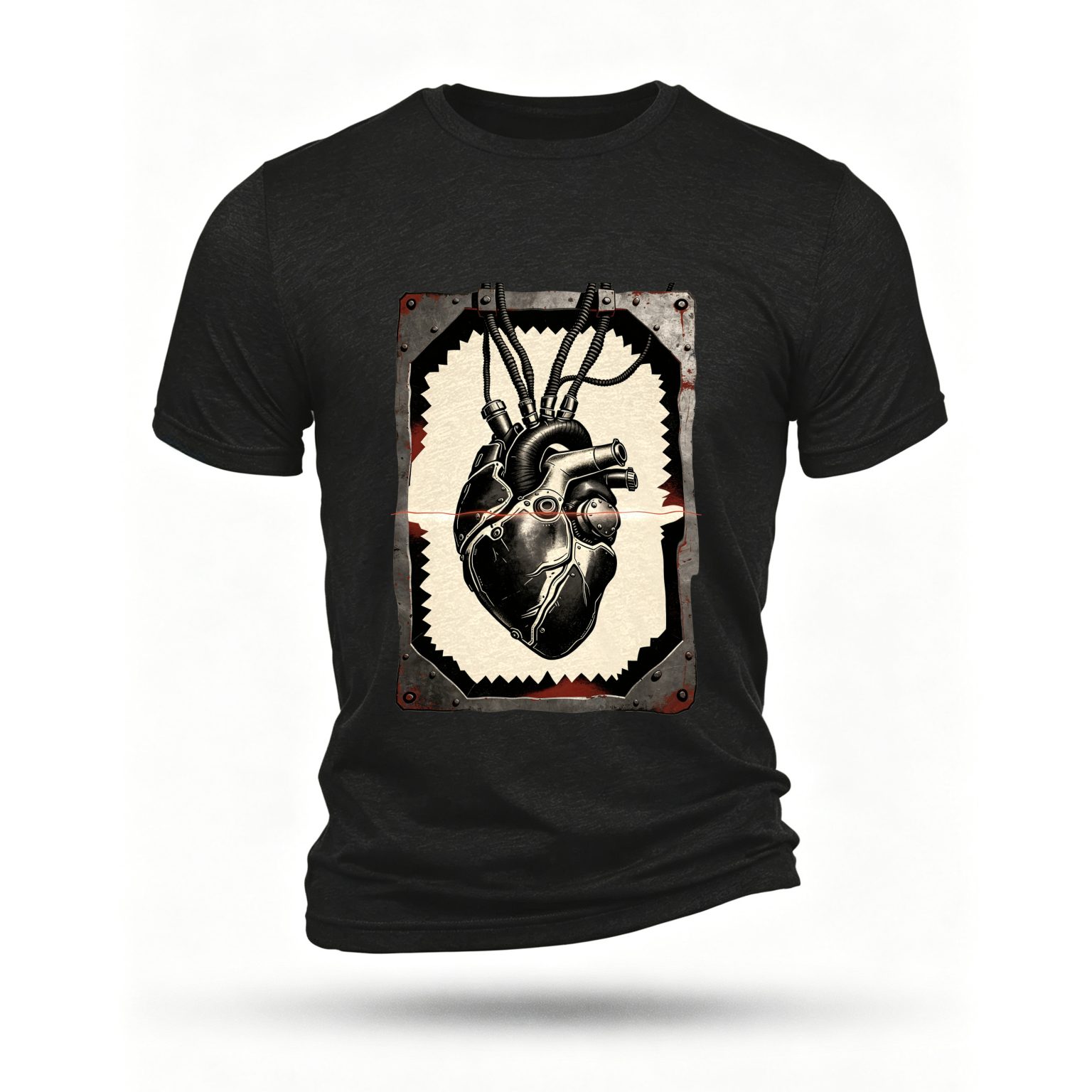 Black T-shirt, front print