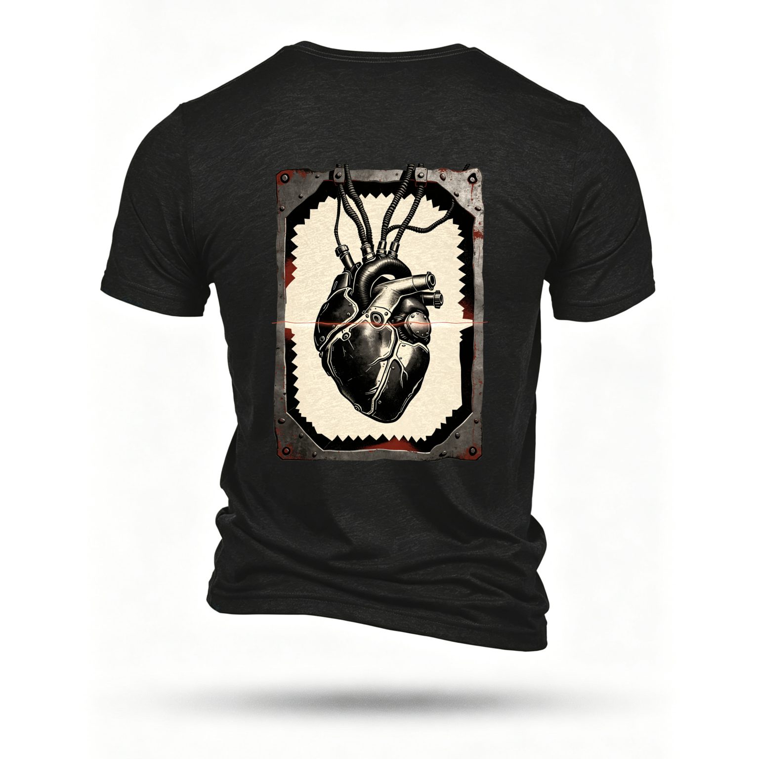 Black T-shirt, back print