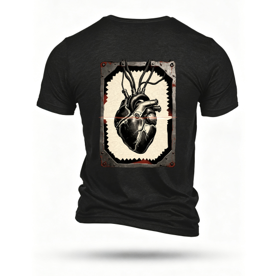 Black T-shirt, back print