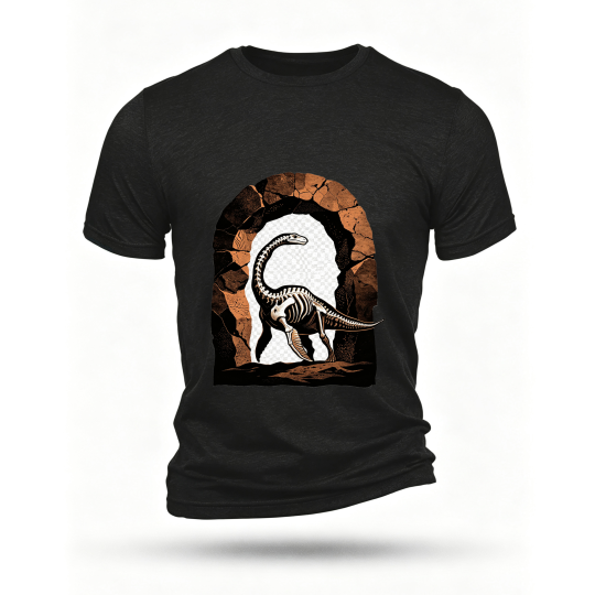 Black T-shirt, front print