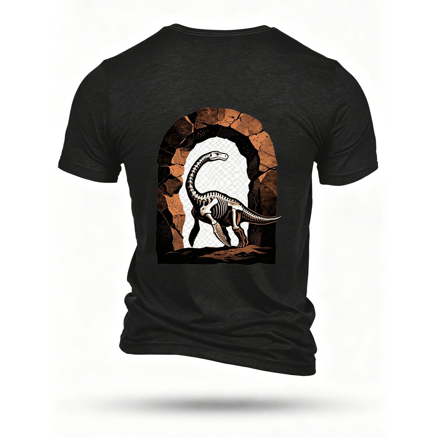 Black T-shirt, back print