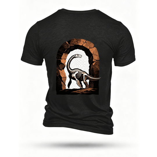 Black T-shirt, back print