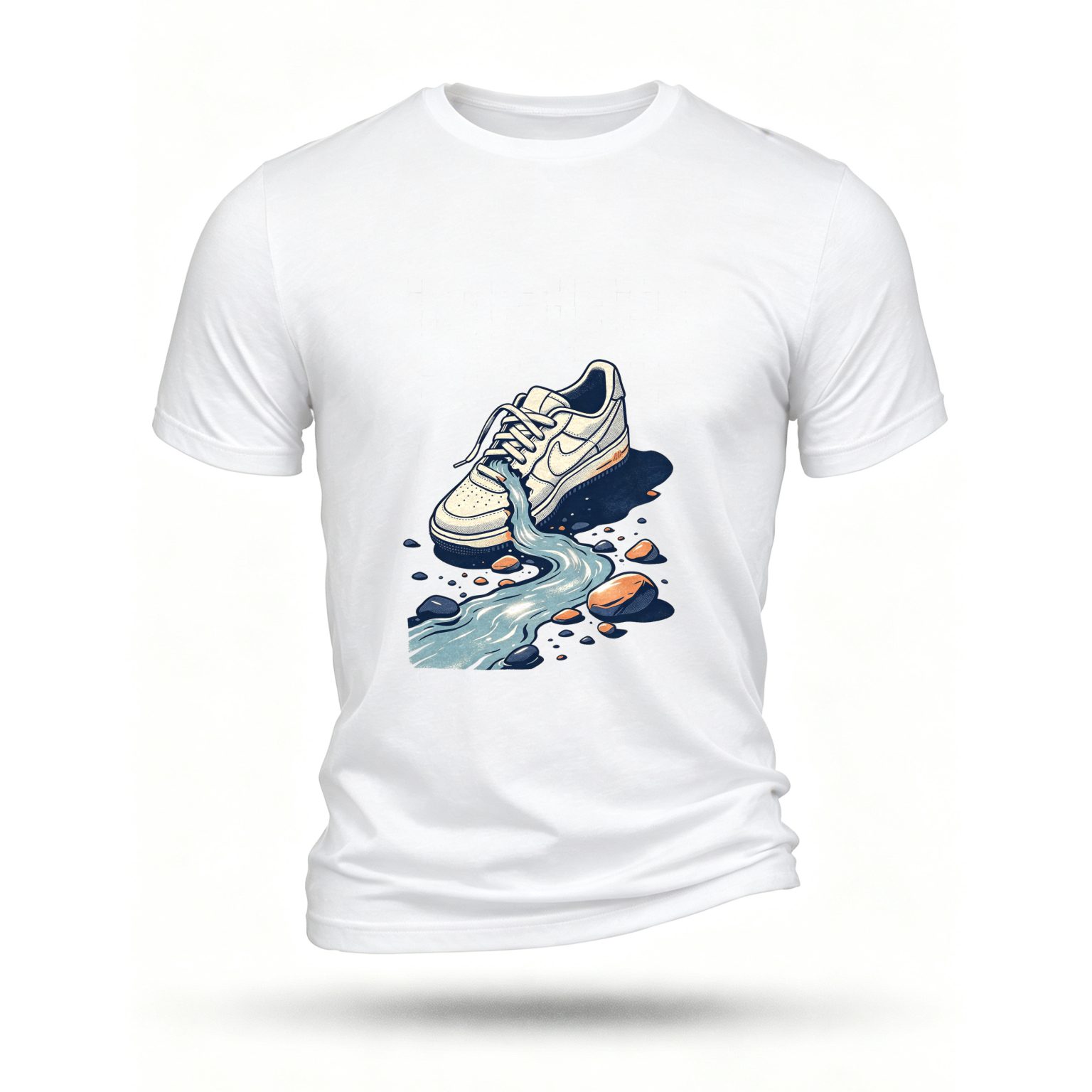 White T-shirt, front print