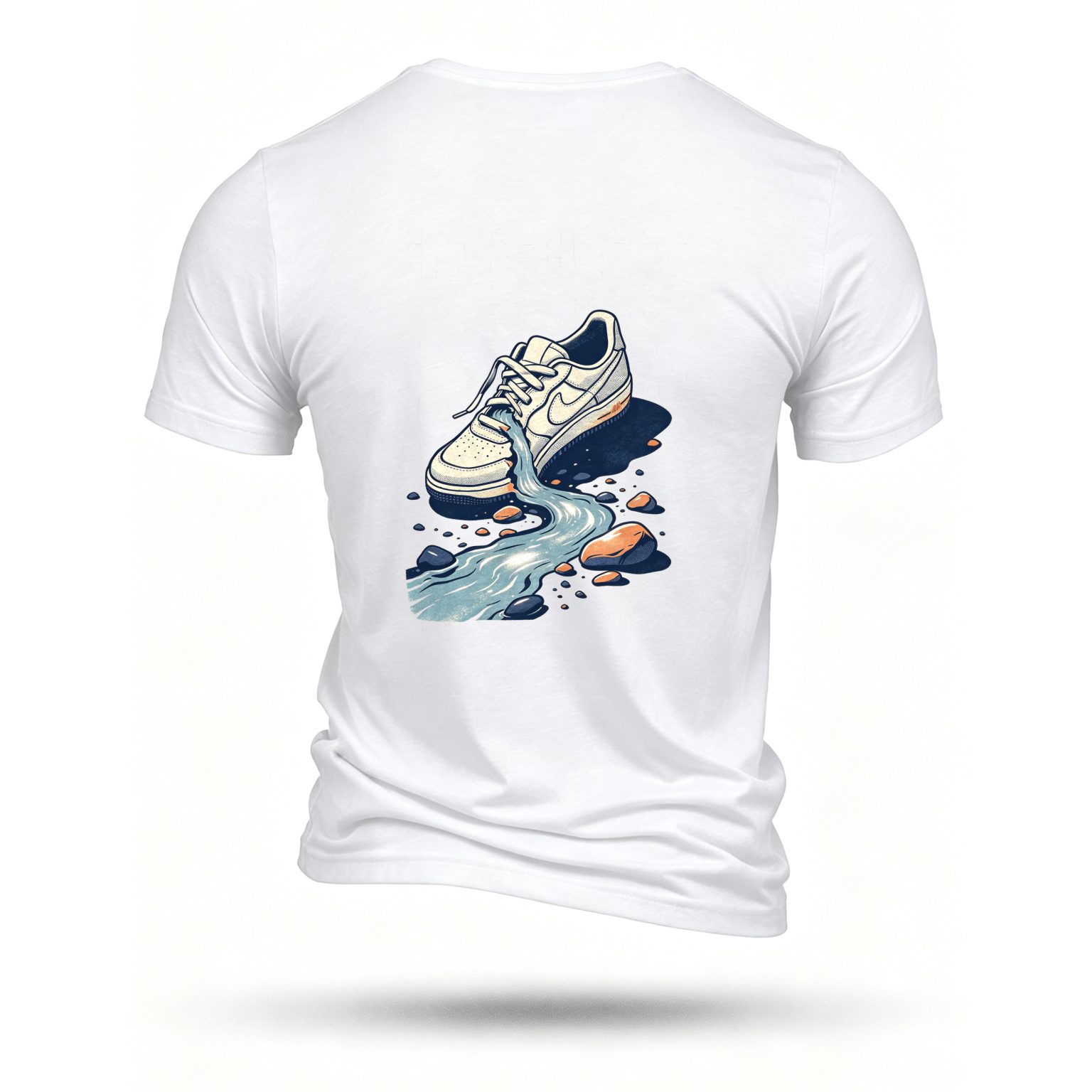 White T-shirt, back print