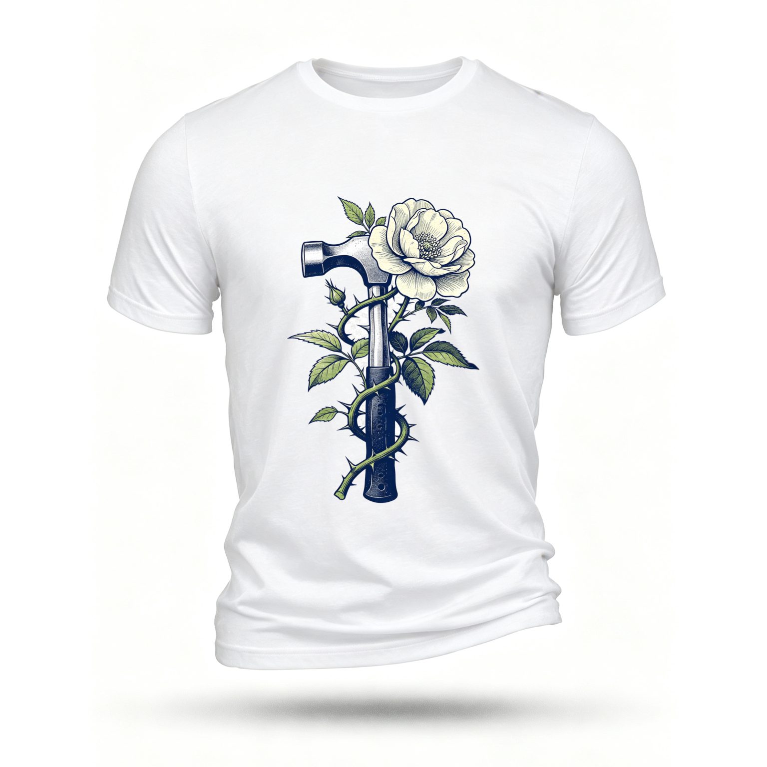 White T-shirt, front print