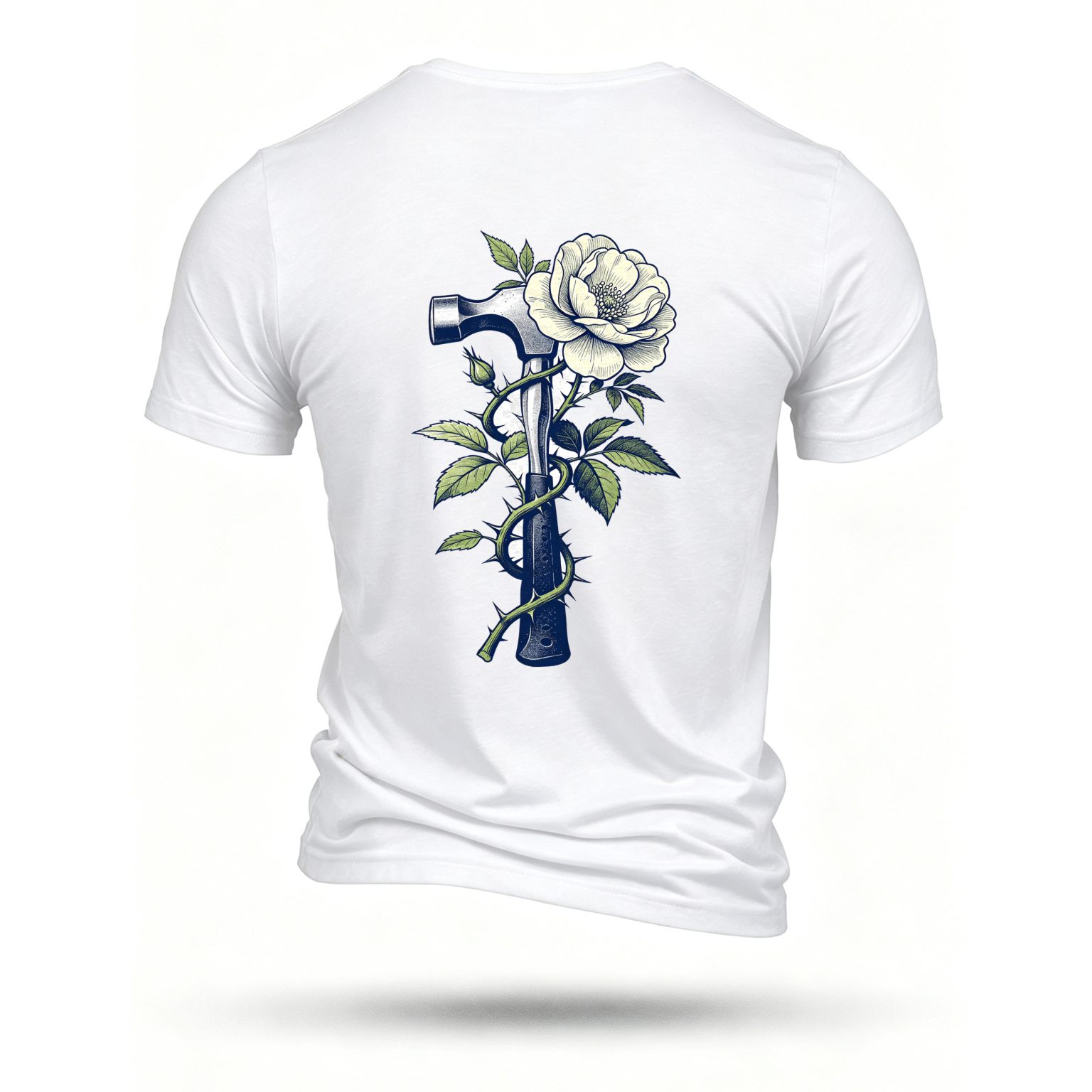 White T-shirt, back print