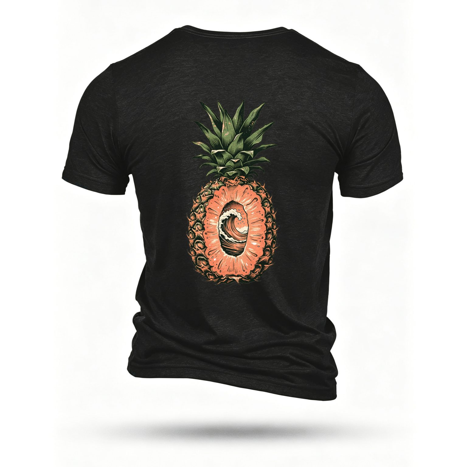 Black T-shirt, back print