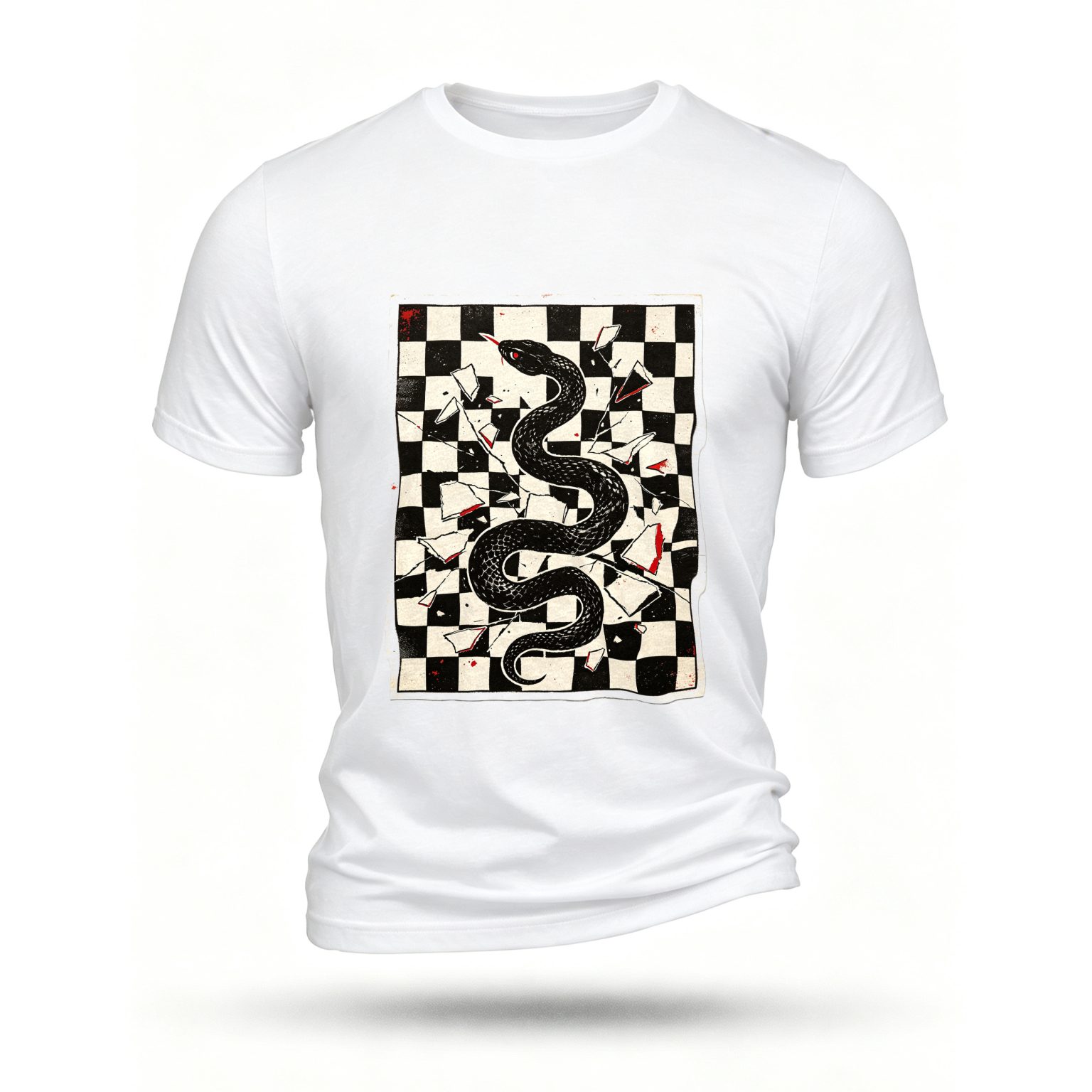 White T-shirt, front print