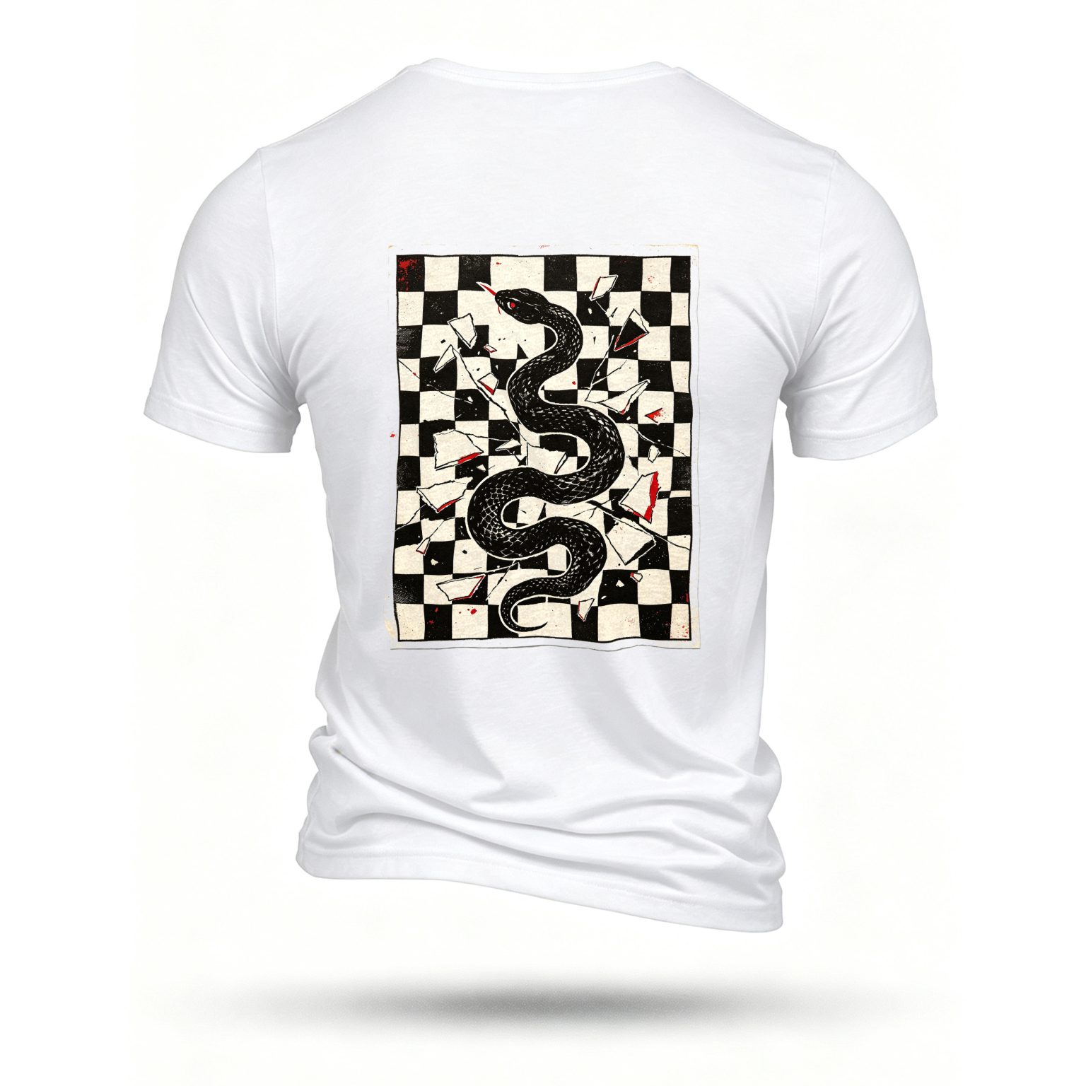 White T-shirt, back print