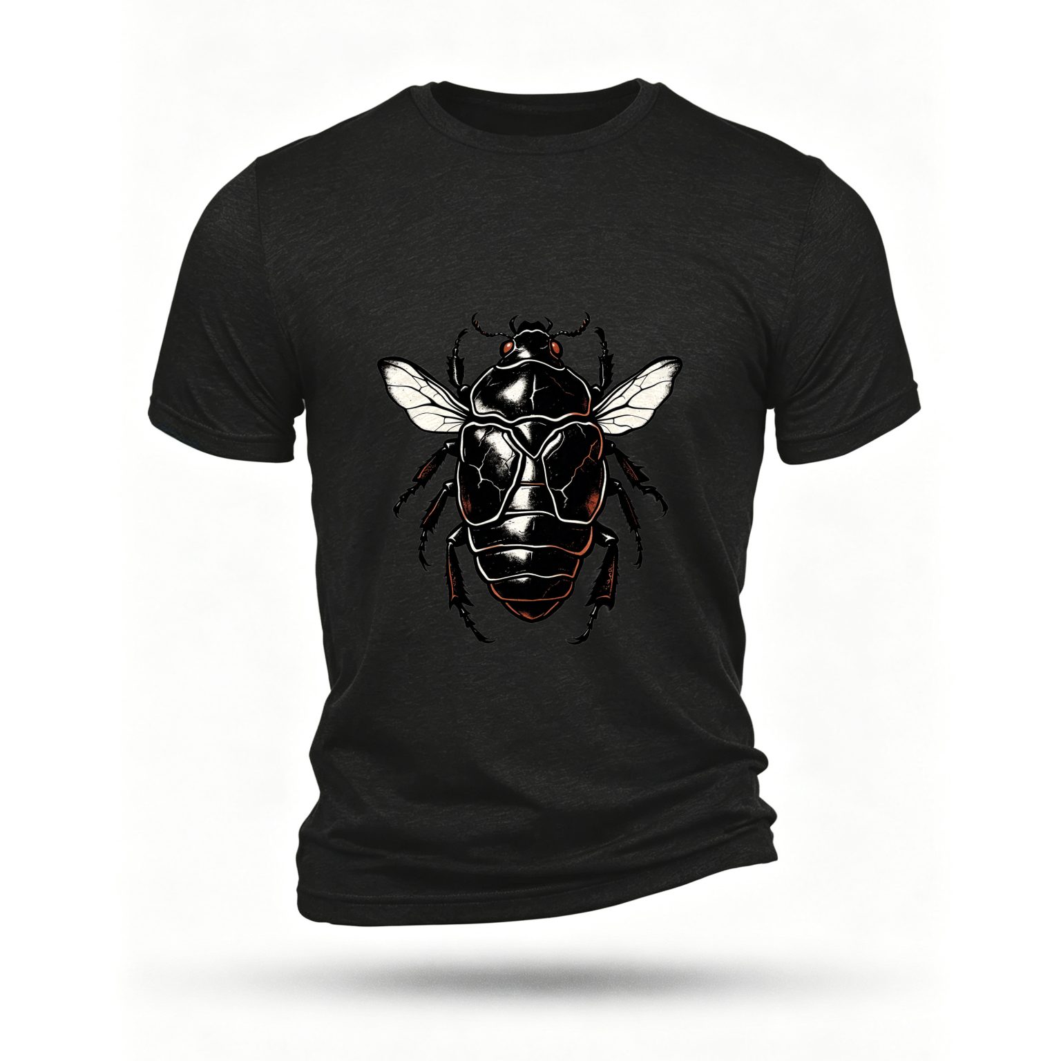 Black T-shirt, front print