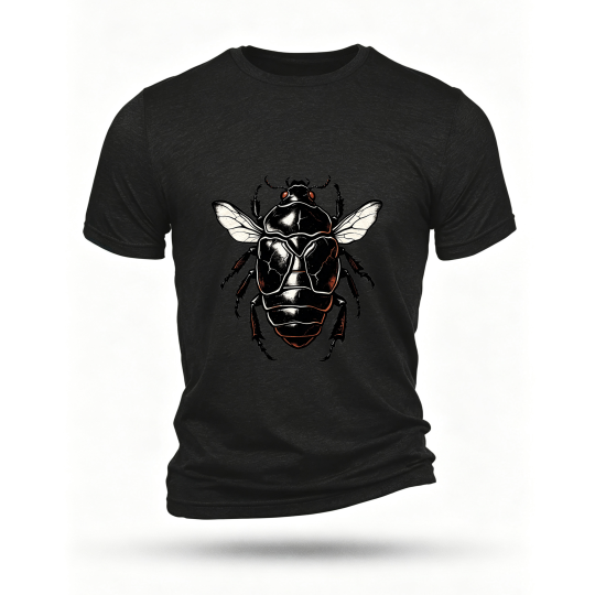 Black T-shirt, front print
