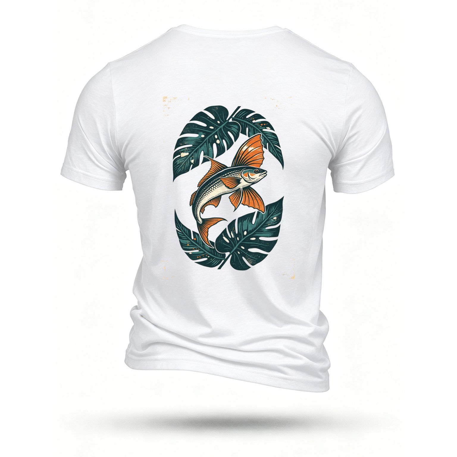 White T-shirt, back print