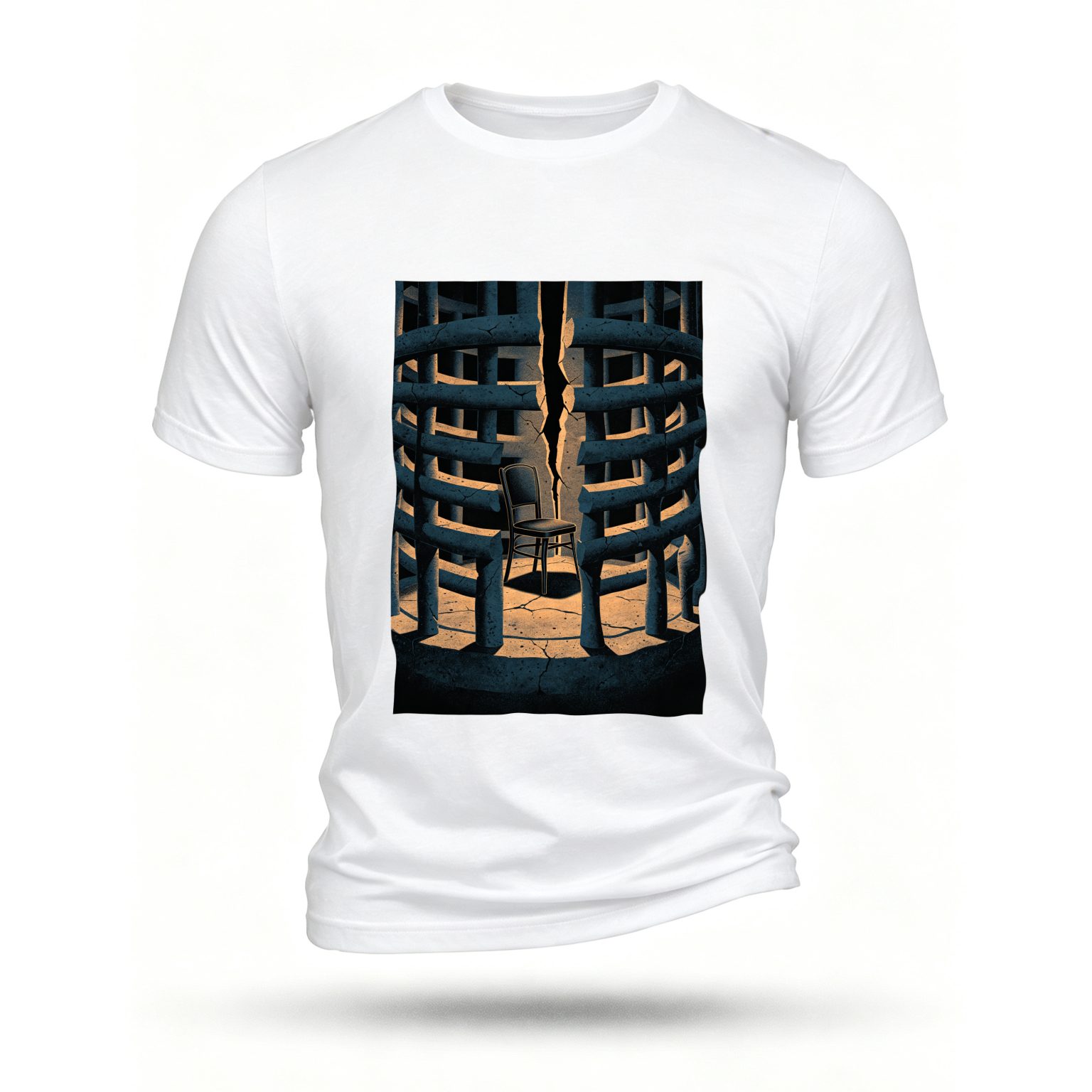 White T-shirt, front print