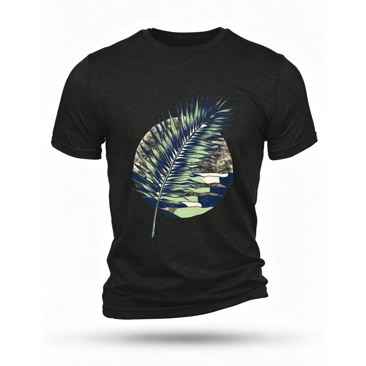Black T-shirt, front print