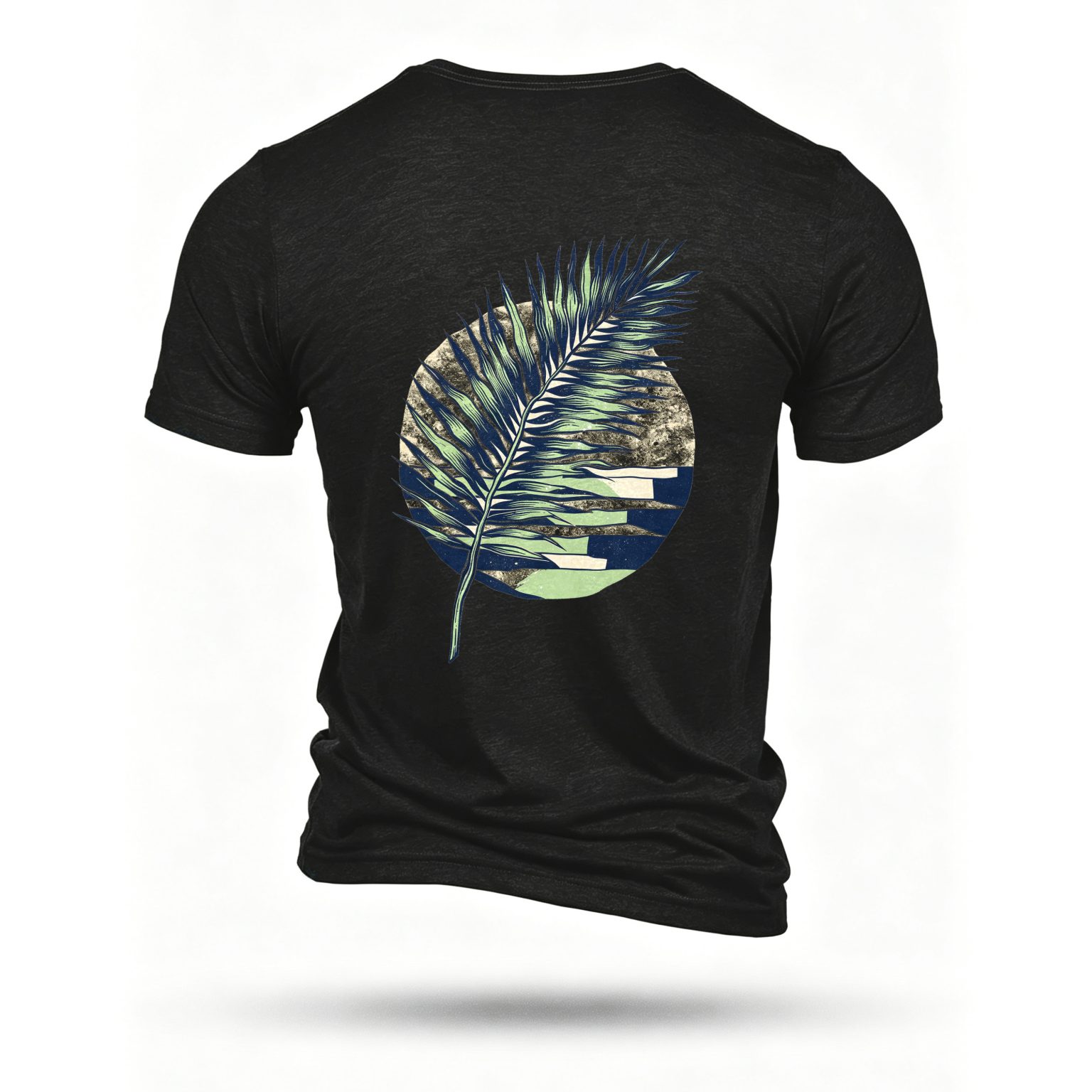 Black T-shirt, back print