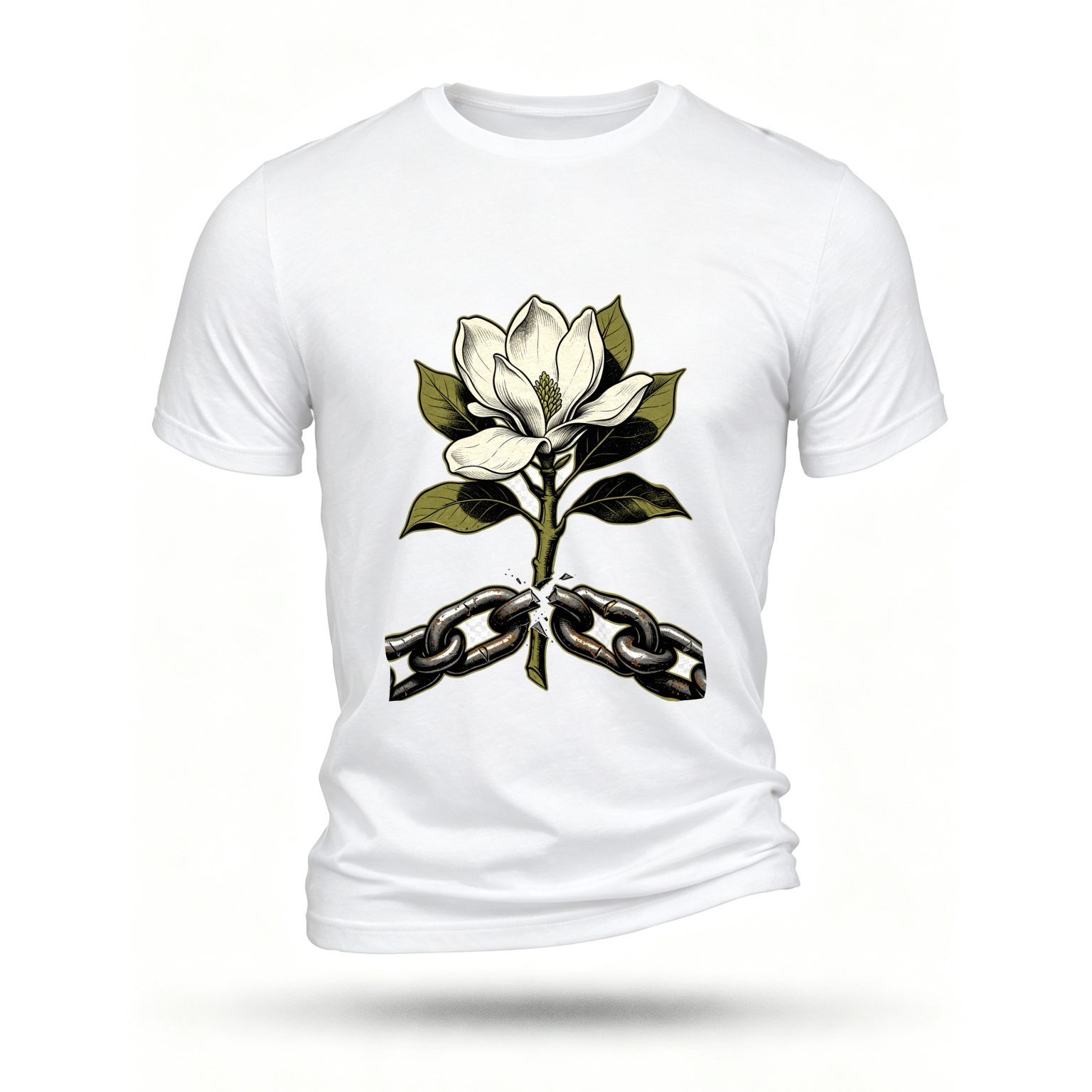 White T-shirt, front print