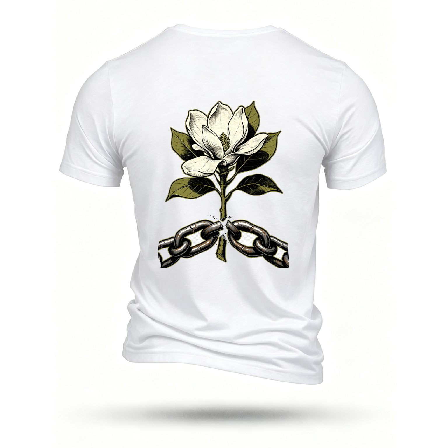 White T-shirt, back print