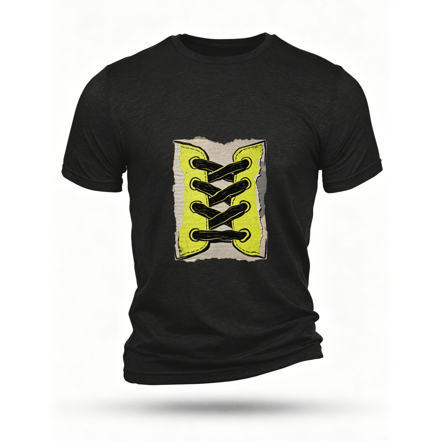 Black T-shirt, front print