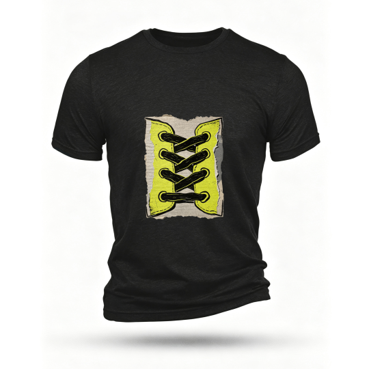 Black T-shirt, front print