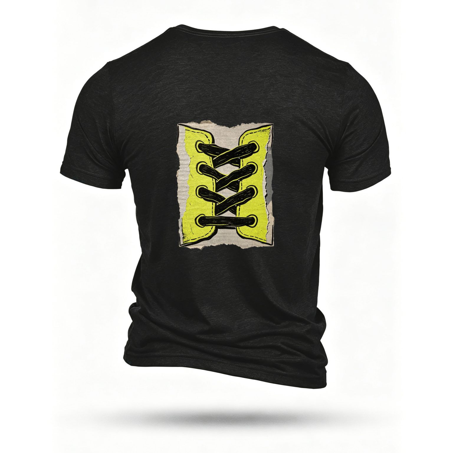 Black T-shirt, back print