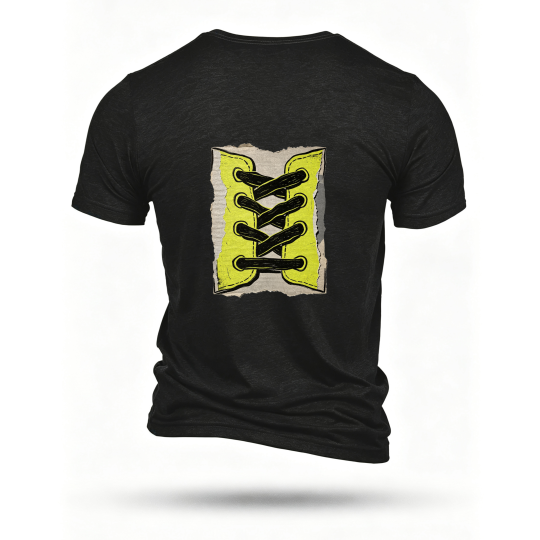 Black T-shirt, back print