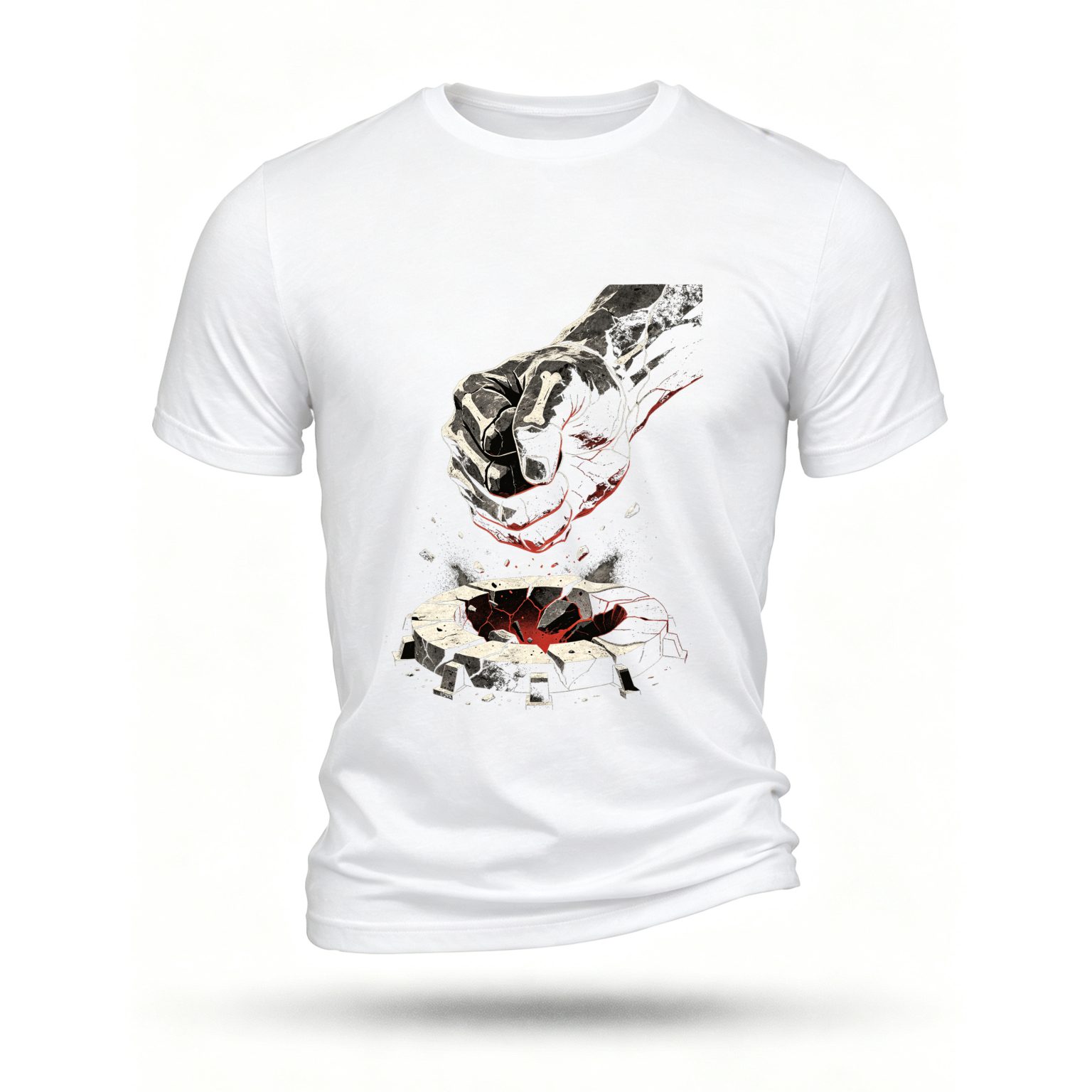 White T-shirt, front print