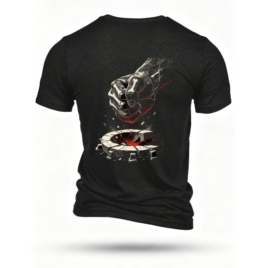 Black T-shirt, back print