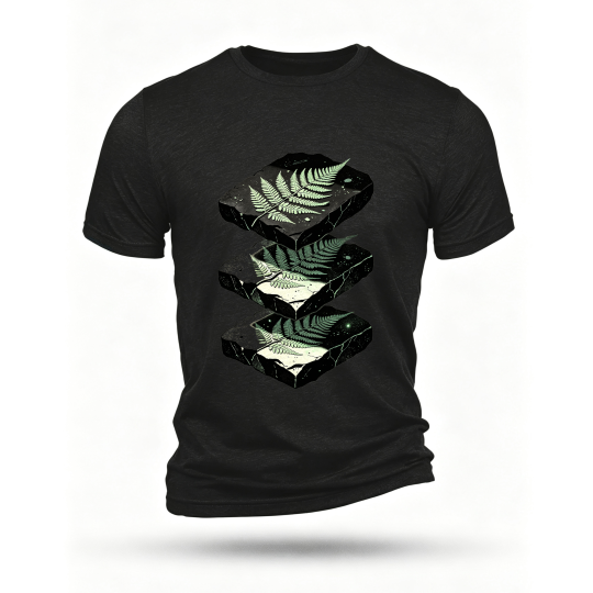 Black T-shirt, front print