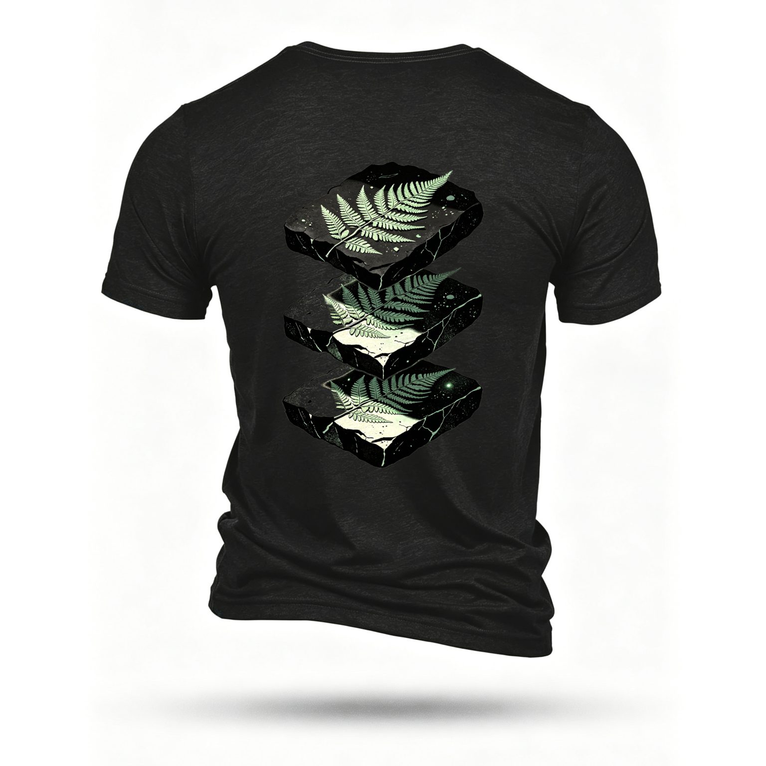 Black T-shirt, back print