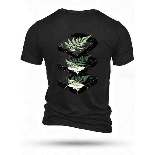 Black T-shirt, back print