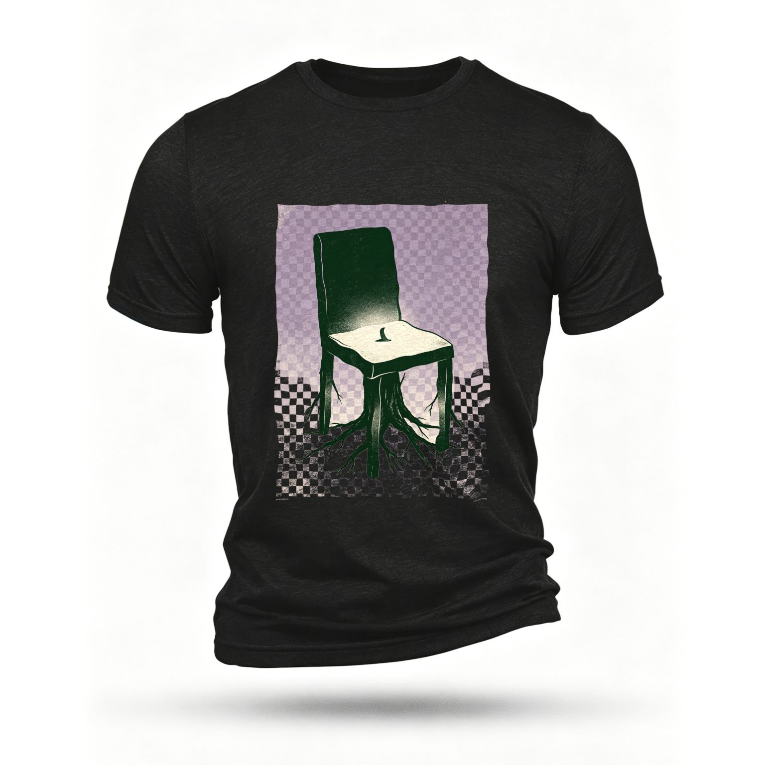 Black T-shirt, front print